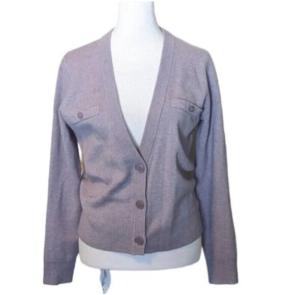JOIE Cardigan Button Down V Neck Soft Sweater Casual Normcore Purple Size Small - Picture 1 of 8